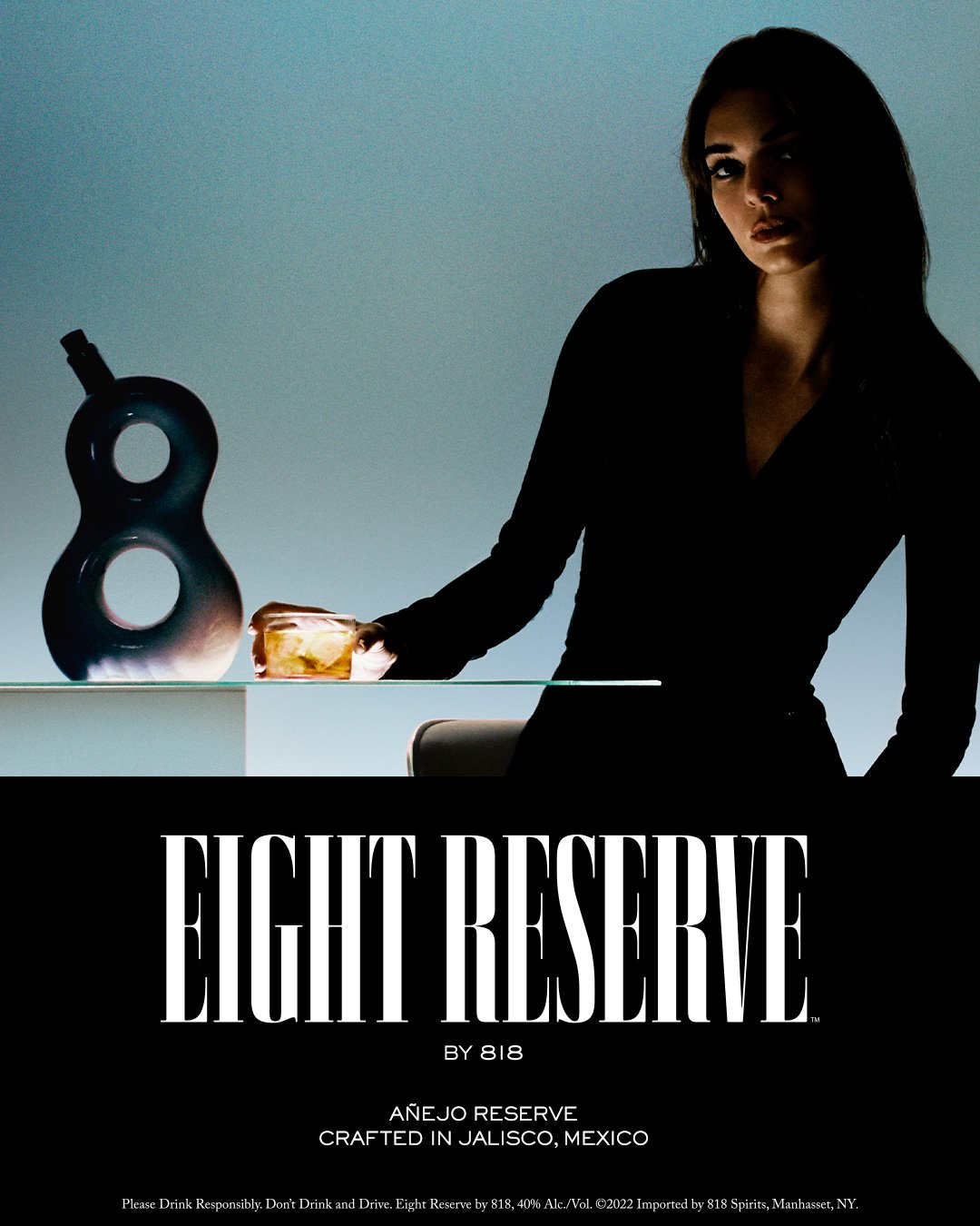 Eight Reserve Tequila Bottle Design by Valerio Sommella Studio for 818