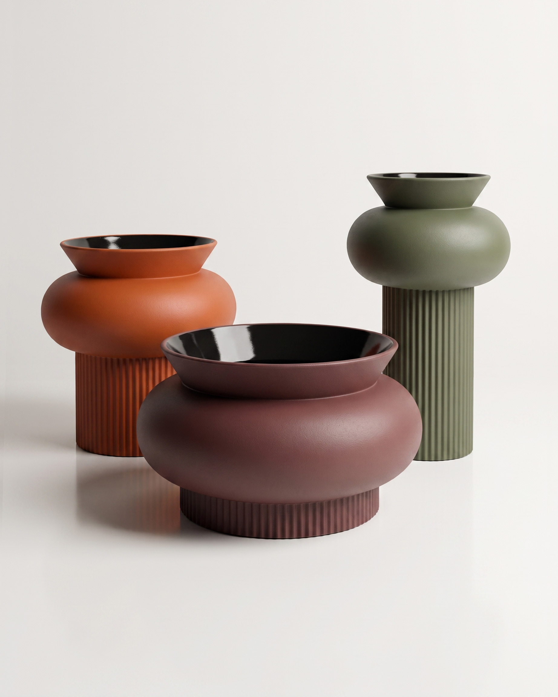 Ionico Ceramic Vases by Valerio Sommella Studio for Calligaris