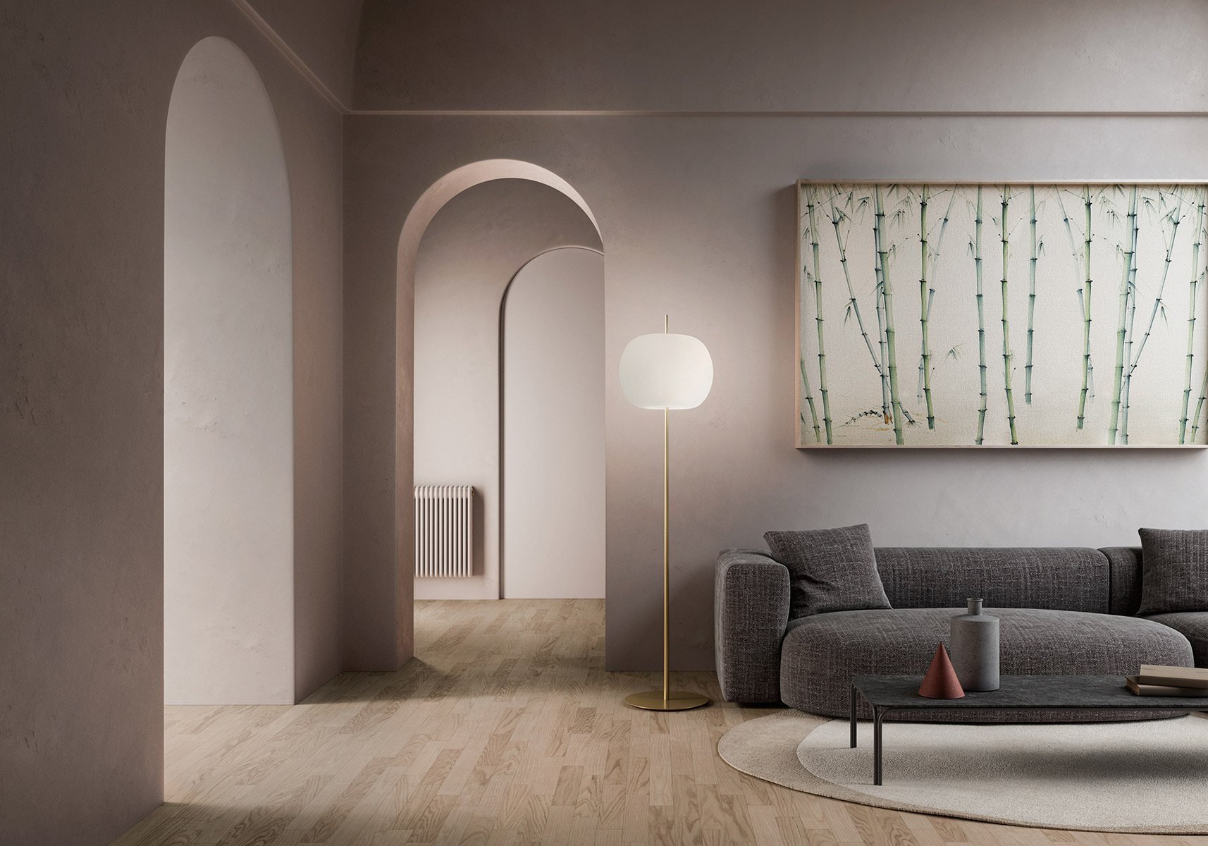 Kushi Blown Glass Lamp by Valerio Sommella Studio for Kdln