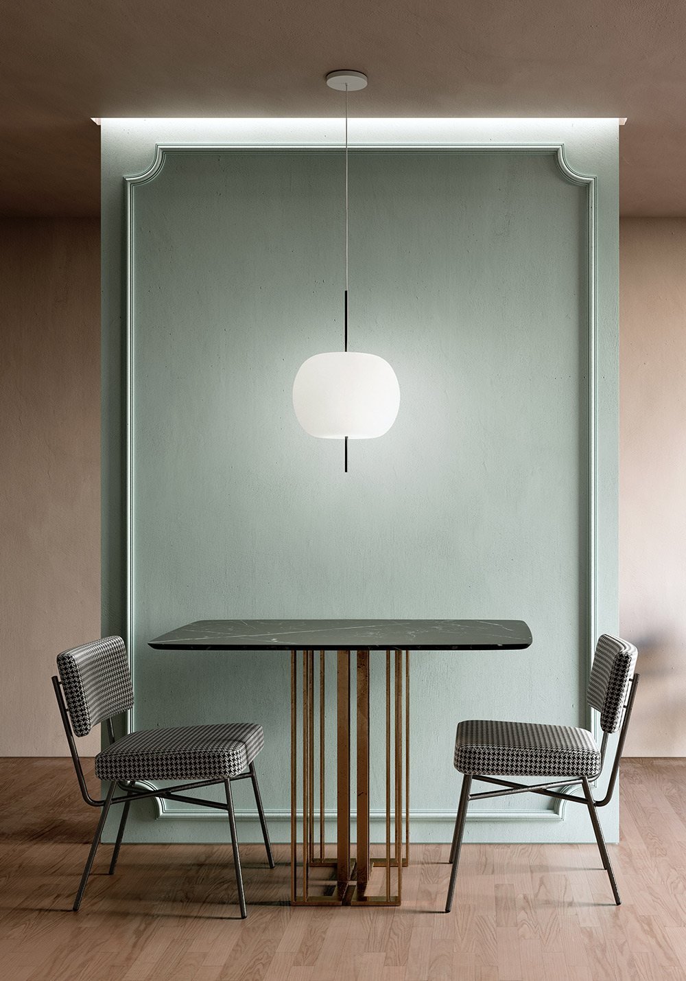 Kushi Blown Glass Lamp by Valerio Sommella Studio for Kdln