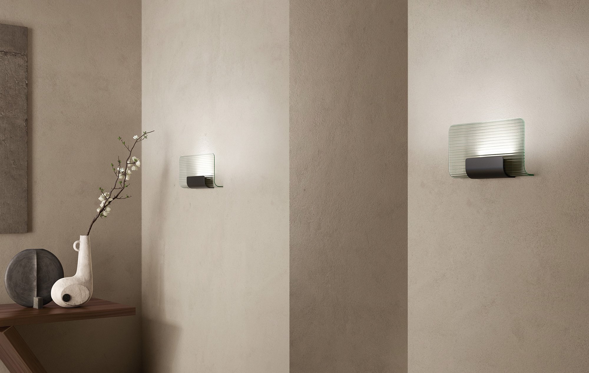 Nami Wall Glass Wall Lamp by Valerio Sommella Studio for Kdln