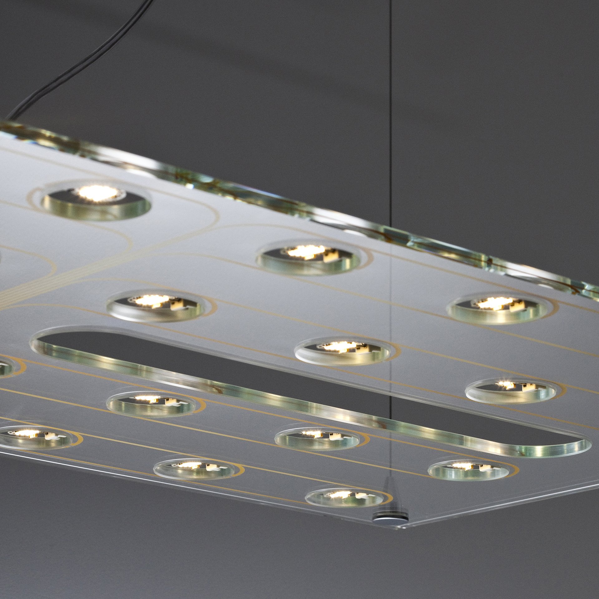 Pulse Tempered Glass Lamp by Valerio Sommella Studio for Fabbian