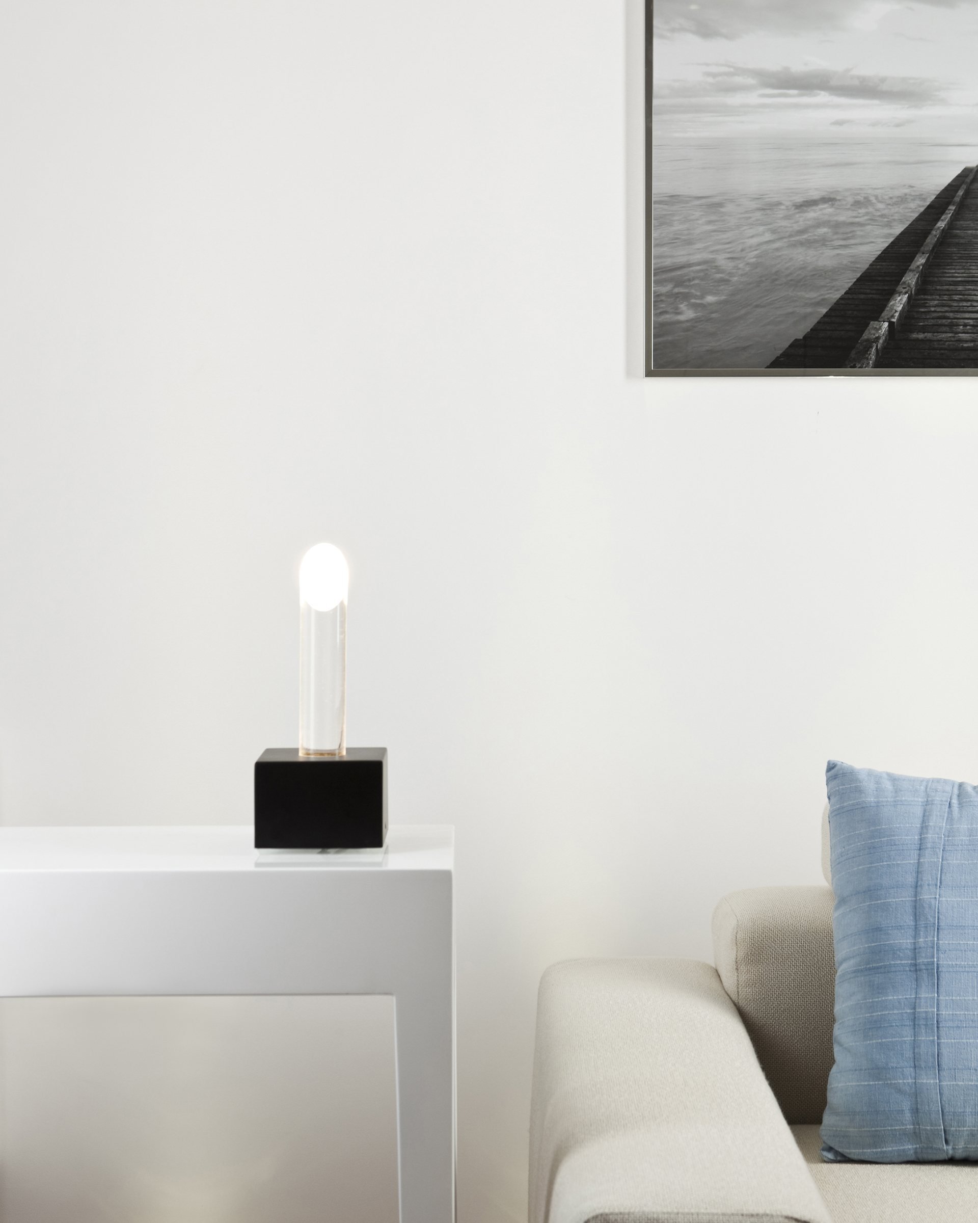 Rampu Optical Glass Table Lamp by Valerio Sommella Studio for Fabbian